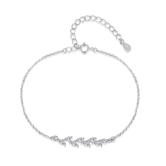 [Lumi Jewelry]Elegant Wheat Leaves Shape Bracelet