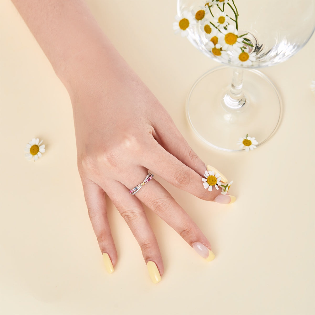 [Lumi Jewelry]Energetic Elegant Radiant Cut Party Ring
