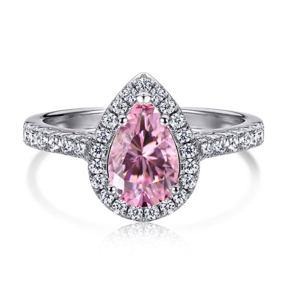 [Lumi Jewelry]1.0 Carat Luxurious Resplendent Water Drop Shape Wedding Ring