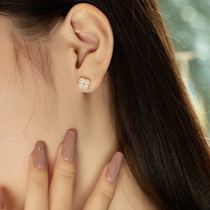 [Lumi Jewelry]Four-Leaf Clover Flower Shaped Earrings