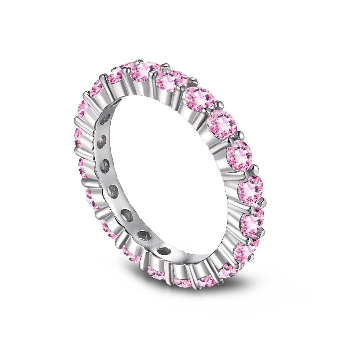 [Lumi Jewelry]Sparkling Round Cut Tennis Ring