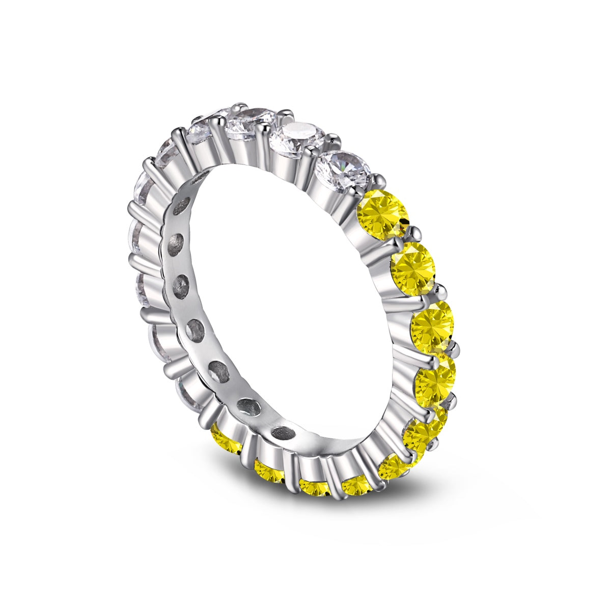 [Lumi Jewelry]Sparkling Round Cut Tennis Ring
