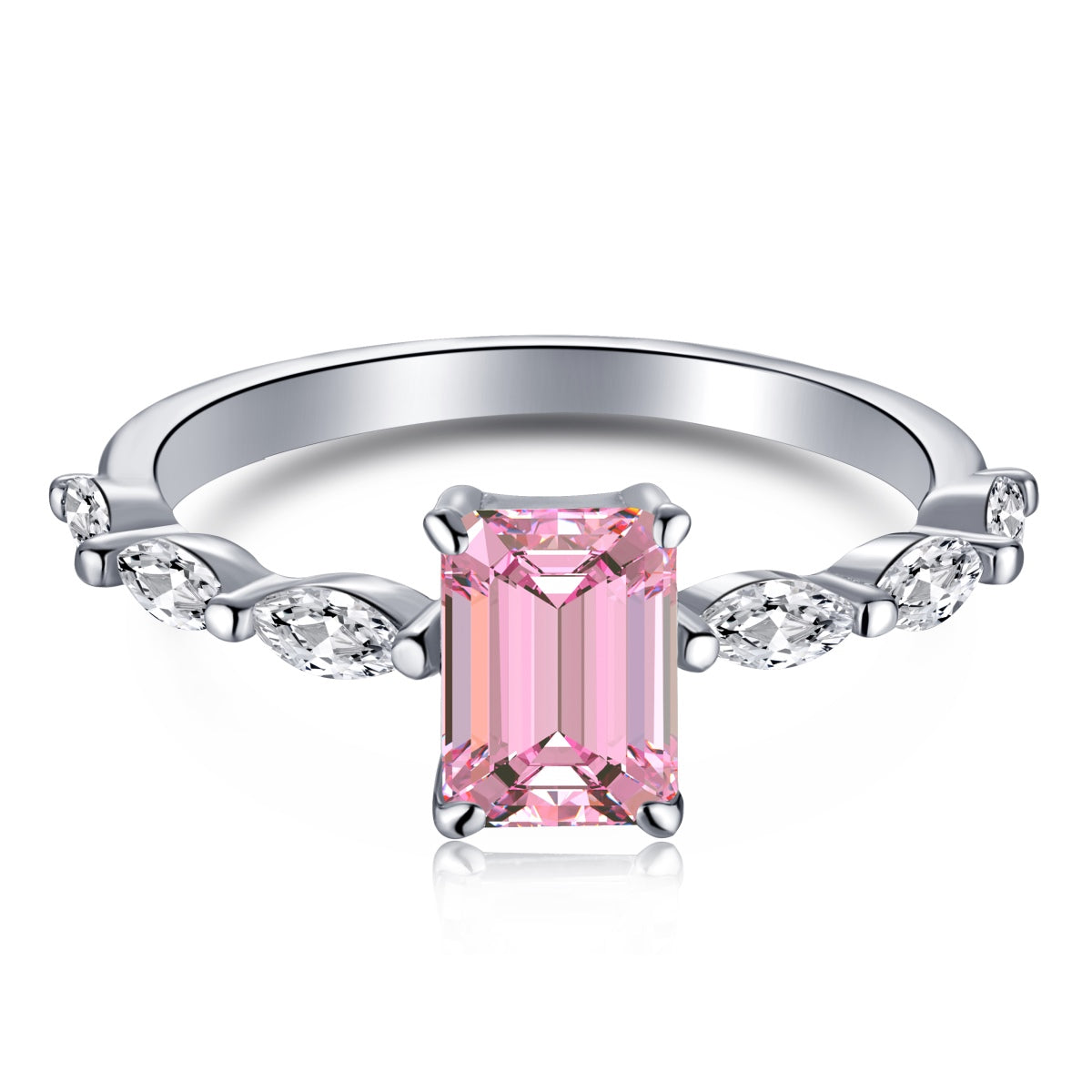 [Lumi Jewelry]1.0 Carat Dainty Resplendent Radiant Cut Daily Ring