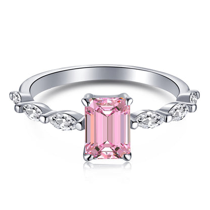 [Lumi Jewelry]1.0 Carat Dainty Resplendent Radiant Cut Daily Ring