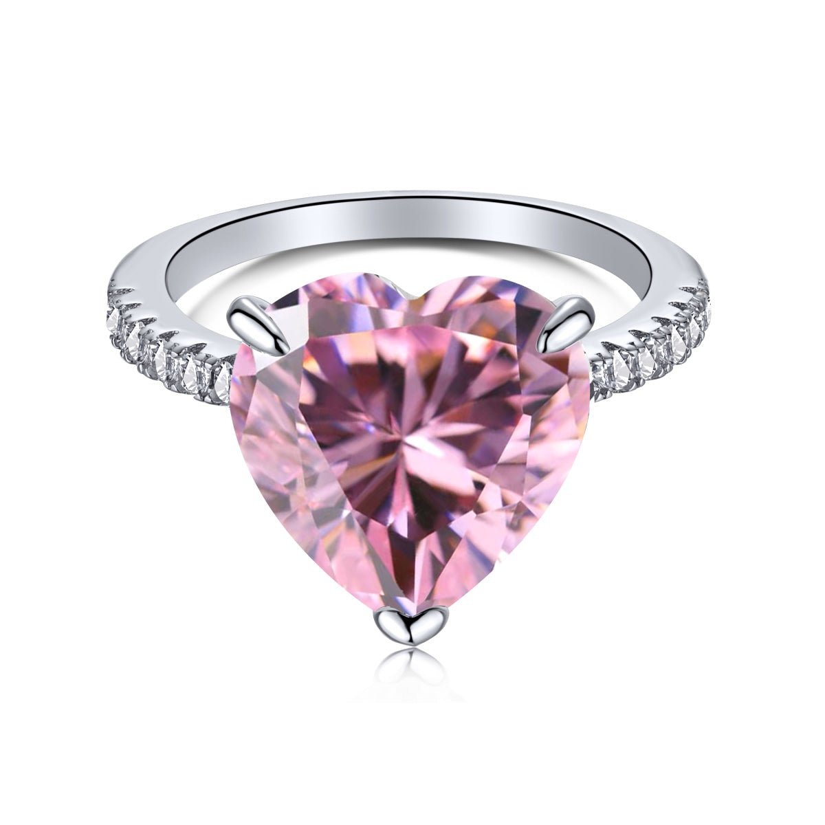 [Lumi Jewelry]6.0 Carat Luxurious Sparkling Romantic Heart Cut Lover Ring