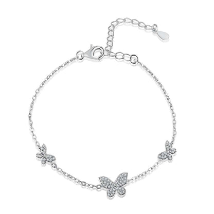 [Lumi Jewelry]Delicate Butterfly Pendant Bracelet