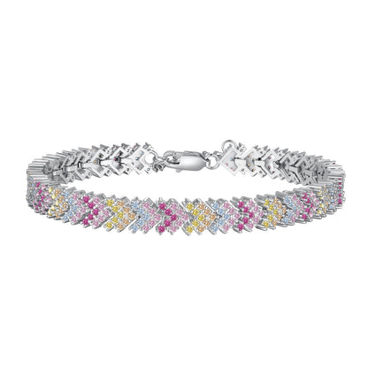 [Lumi Jewelry]Ornate Sparkling Round Cut Party Bracelet
