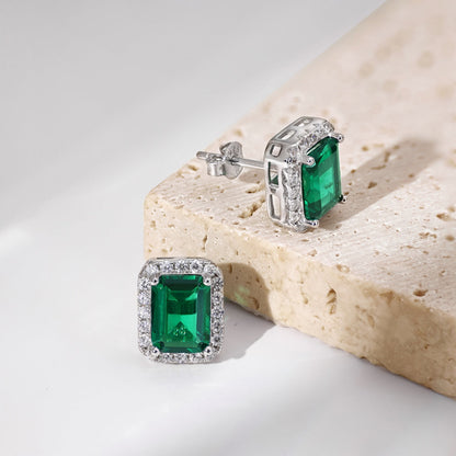 [Lumi Jewelry]Luxurious Dainty Emerald Cut Banquet Earrings