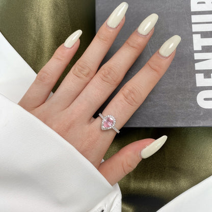 [Lumi Jewelry]1.0 Carat Luxurious Resplendent Water Drop Shape Wedding Ring