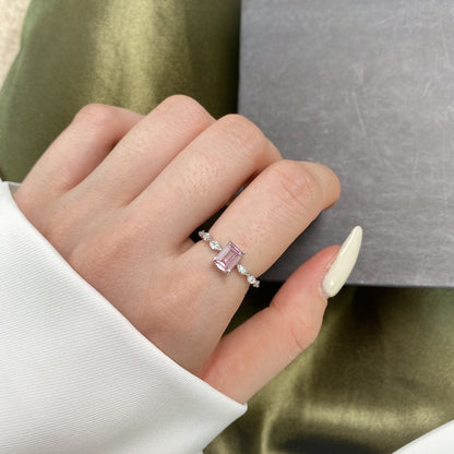 [Lumi Jewelry]1.0 Carat Dainty Resplendent Radiant Cut Daily Ring