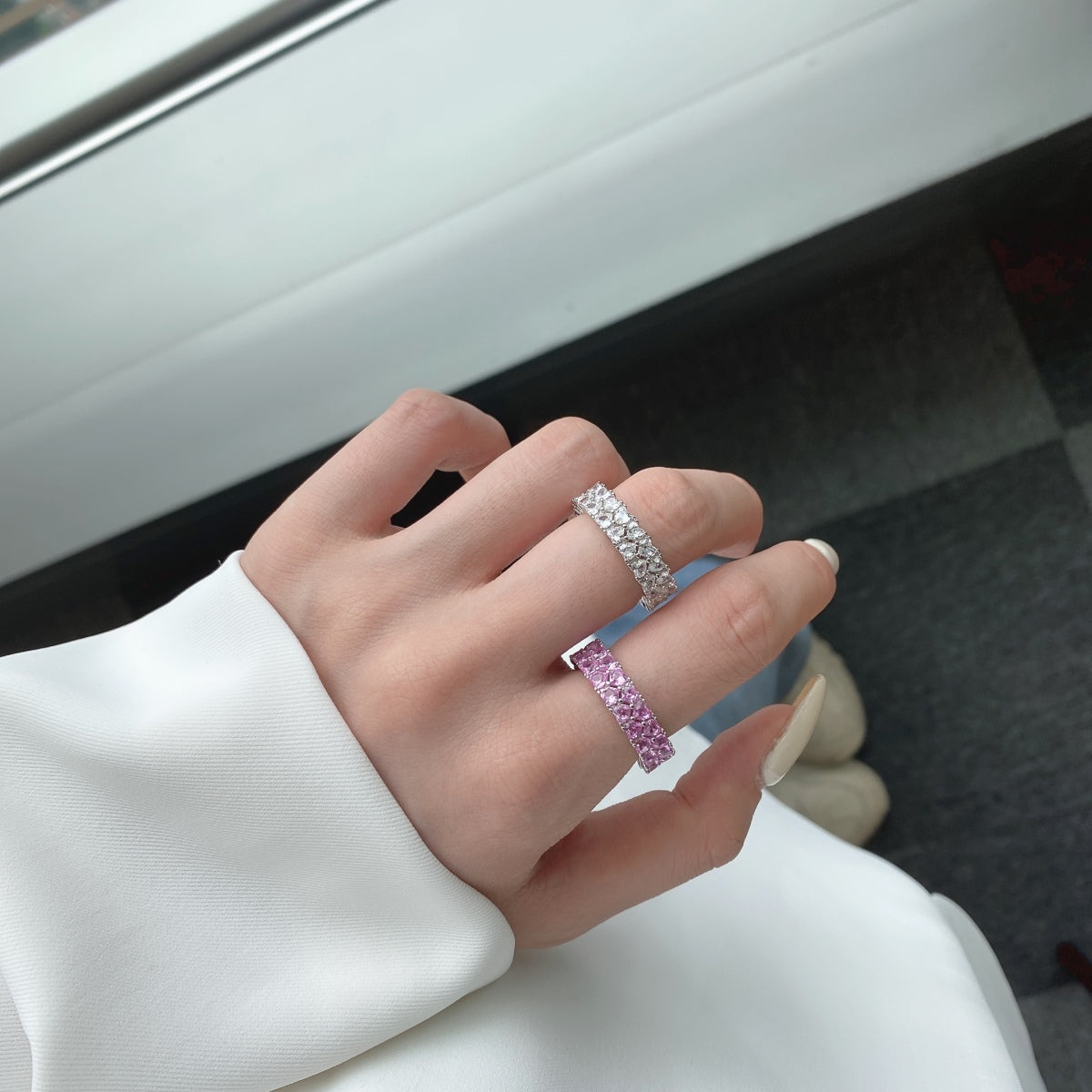 [Lumi Jewelry]Sparkling Full Heart Ring
