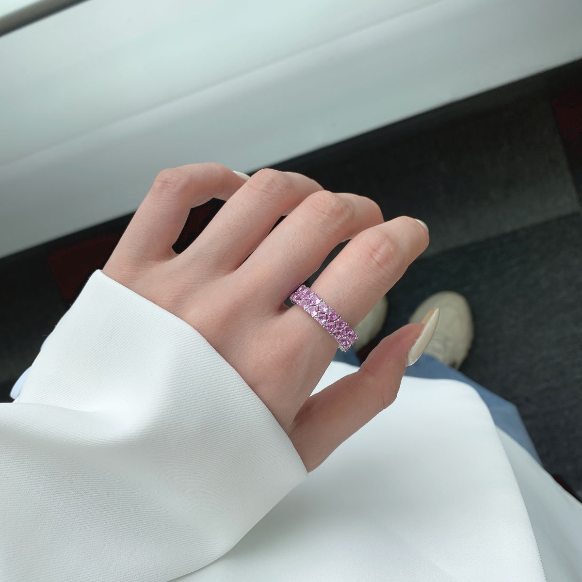 [Lumi Jewelry]Sparkling Full Heart Ring