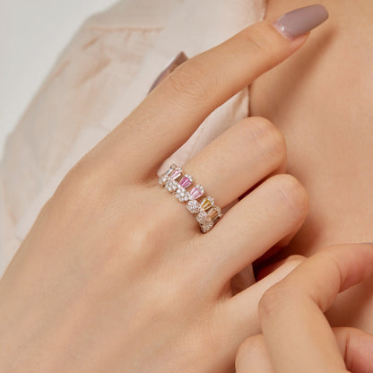 [Lumi Jewelry]Gorgeous Radiant Cut Daily Ring