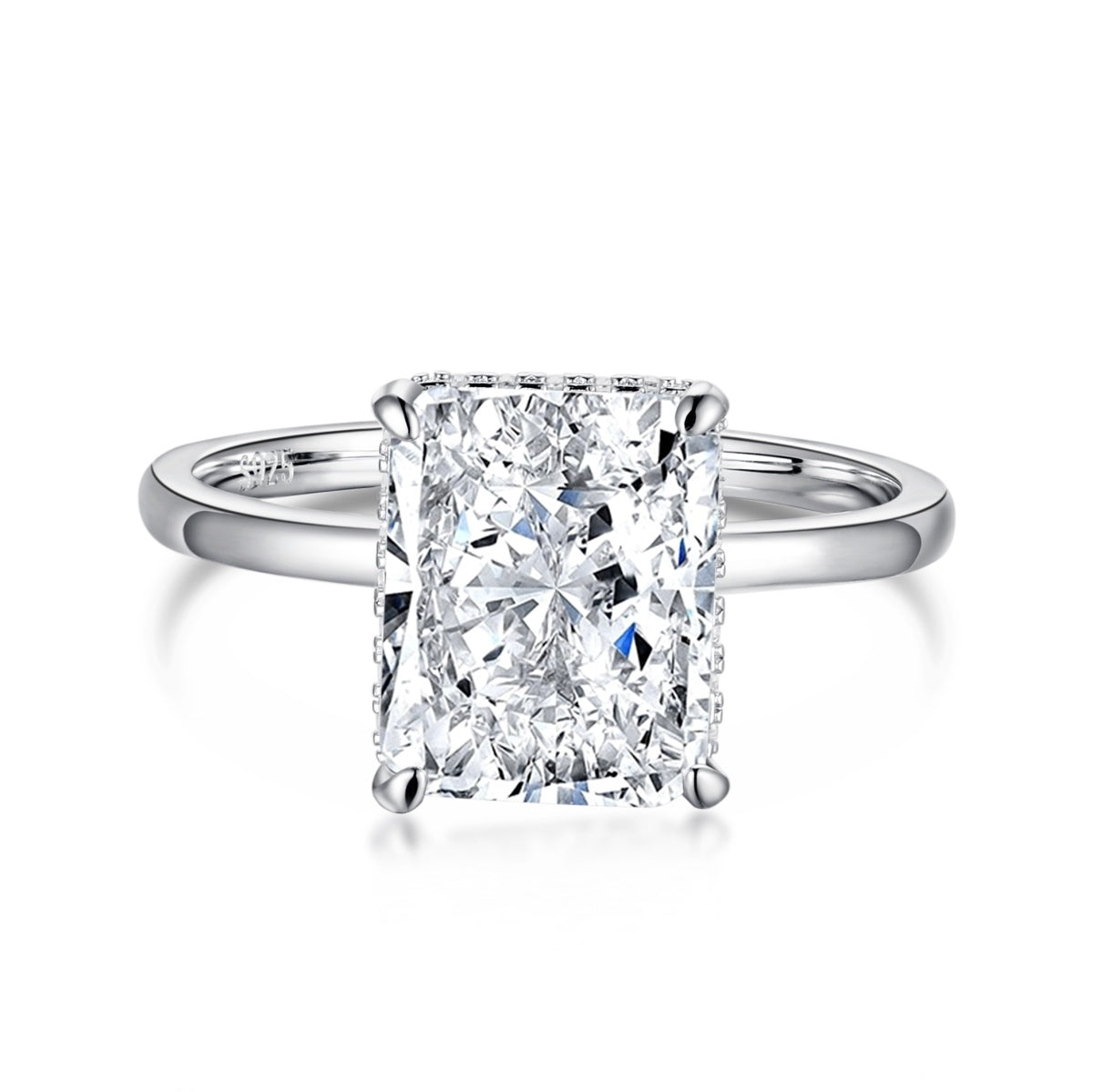 [Lumi Jewelry]4.0 Carat Ornate Enchanting Radiand Cut Banquet Ring