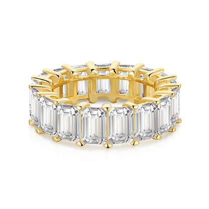 [Lumi Jewelry]0.75 Carat Elegant Emerald Cut Tennis Ring
