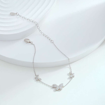 [Lumi Jewelry]Delicate Butterfly Pendant Bracelet