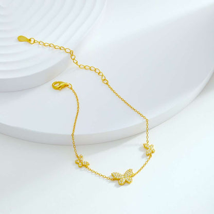 [Lumi Jewelry]Delicate Butterfly Pendant Bracelet