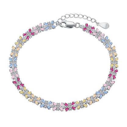 [Lumi Jewelry]Radiant Colorful Emerald Cut Party Bracelet