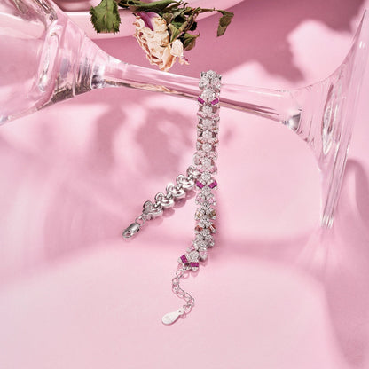 [Lumi Jewelry]Dainty Exquisite Flower Shape Daily Bracelet