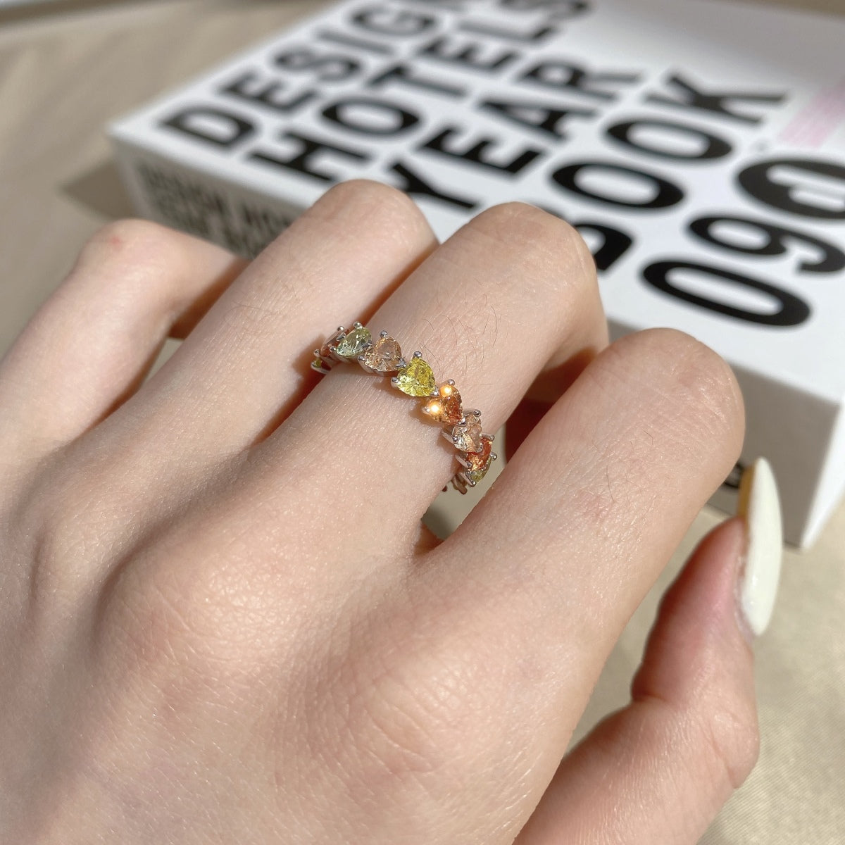 [Lumi Jewelry]0.25 Carat Radiant Romance Heart Cut Lover Ring