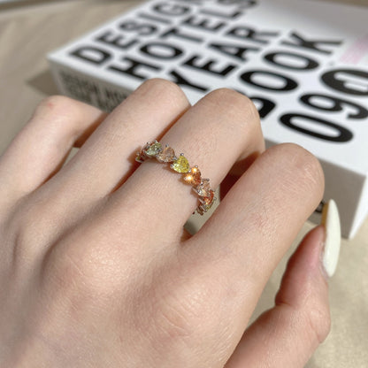 [Lumi Jewelry]0.25 Carat Radiant Romance Heart Cut Lover Ring