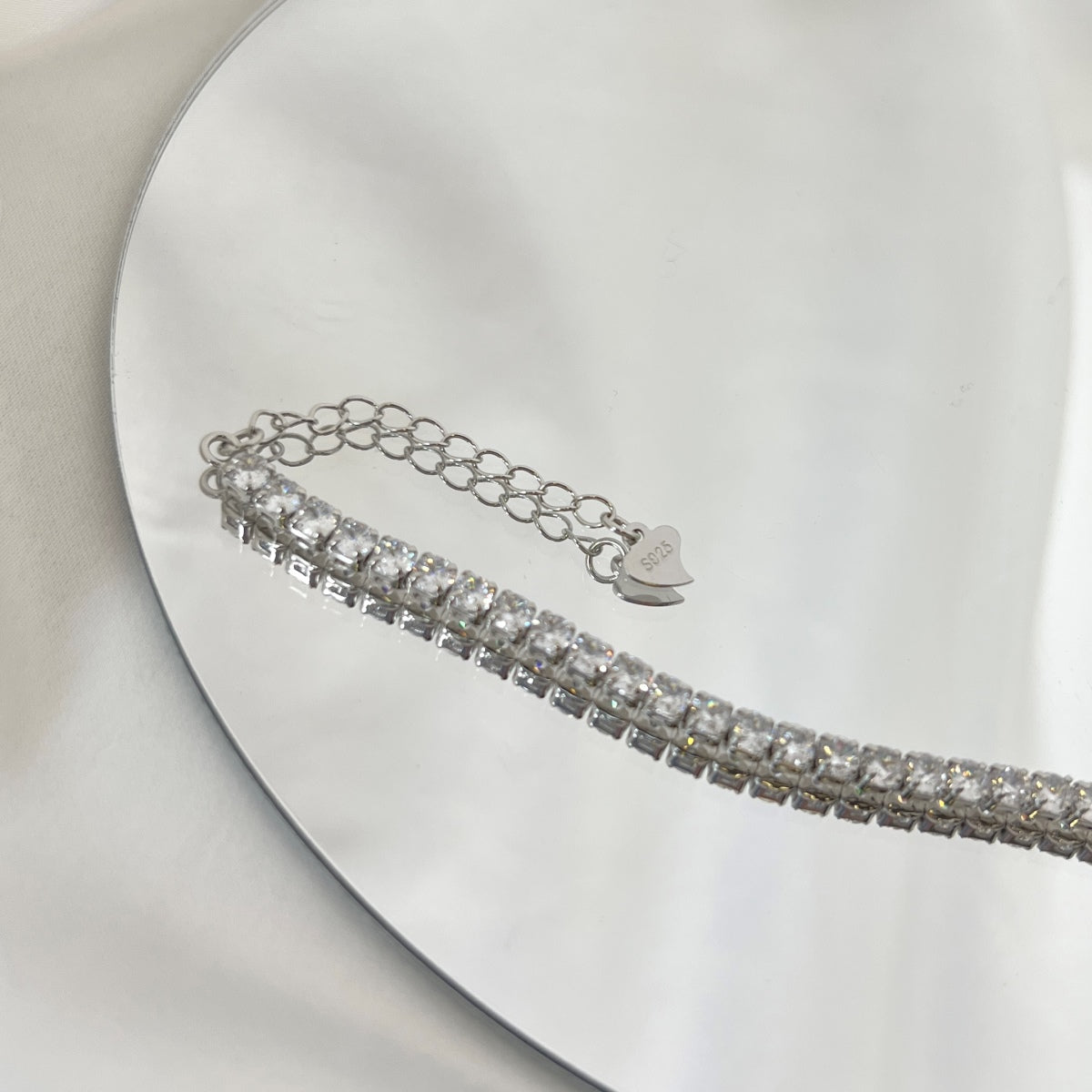 [Lumi Jewelry]Sparkling Round Cut Daily Bracelet