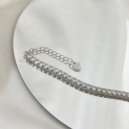 [Lumi Jewelry]Sparkling Round Cut Daily Bracelet