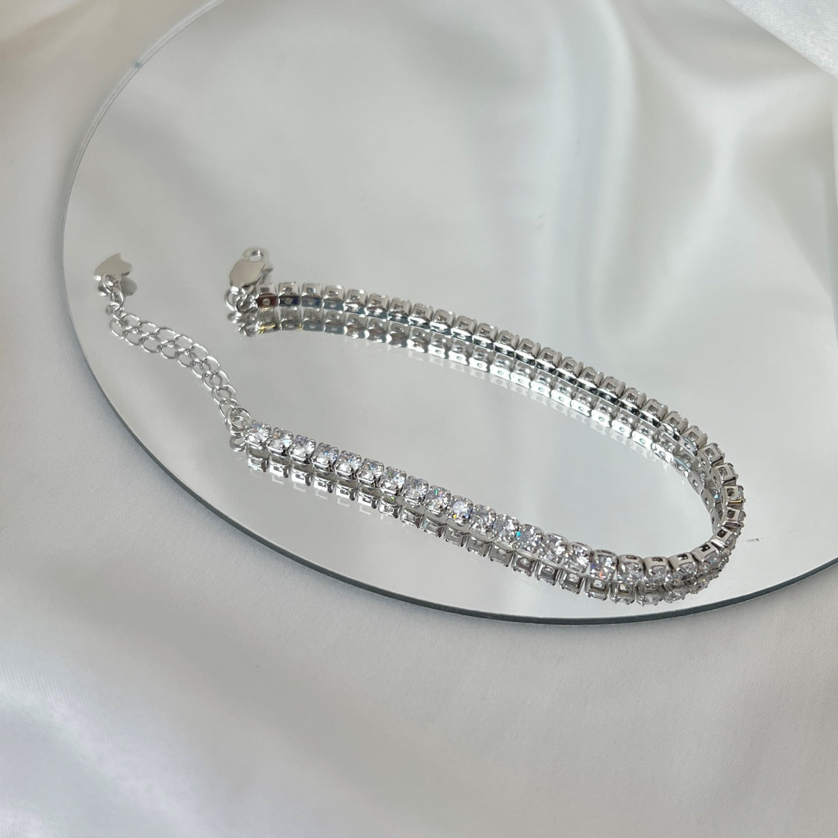 [Lumi Jewelry]Sparkling Round Cut Daily Bracelet