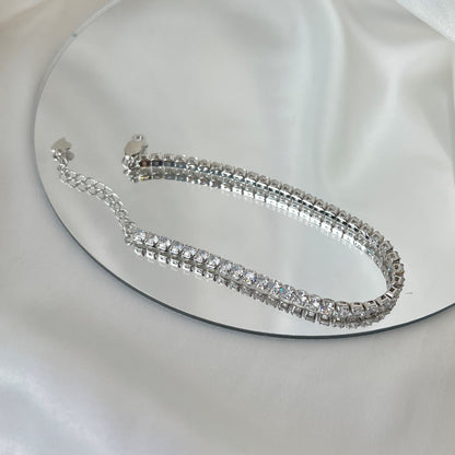 [Lumi Jewelry]Sparkling Round Cut Daily Bracelet