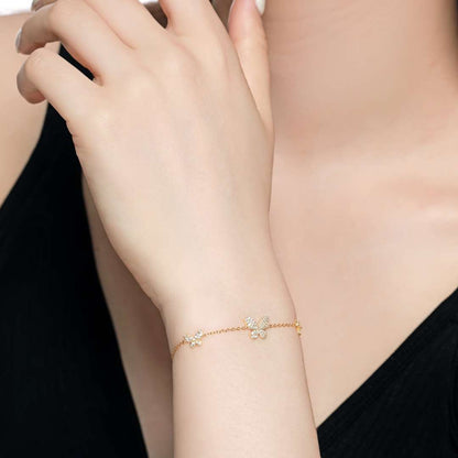 [Lumi Jewelry]Delicate Butterfly Pendant Bracelet