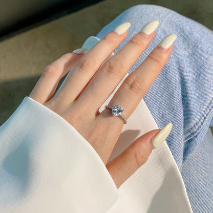 [Lumi Jewelry]2.0 Carat Dazzling Lustrous Heart Cut Lover Ring