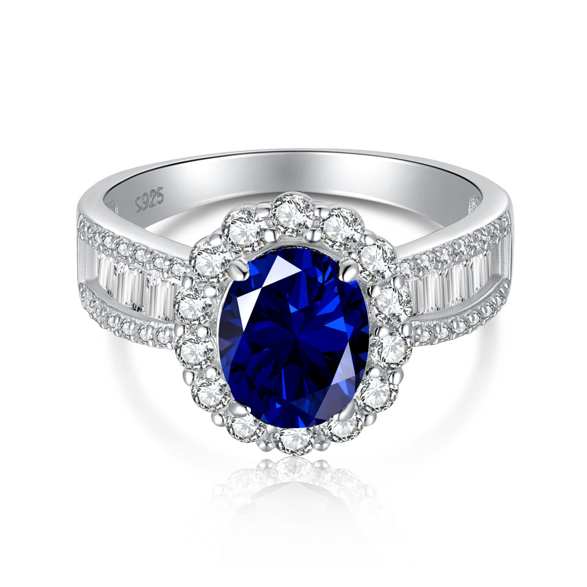 [Lumi Jewelry]1.5 Carat Dazzling Charming Oval Cut Banquet Ring