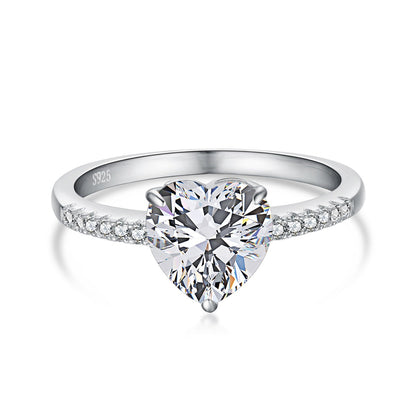 [Lumi Jewelry]2.0 Carat Dazzling Lustrous Heart Cut Lover Ring