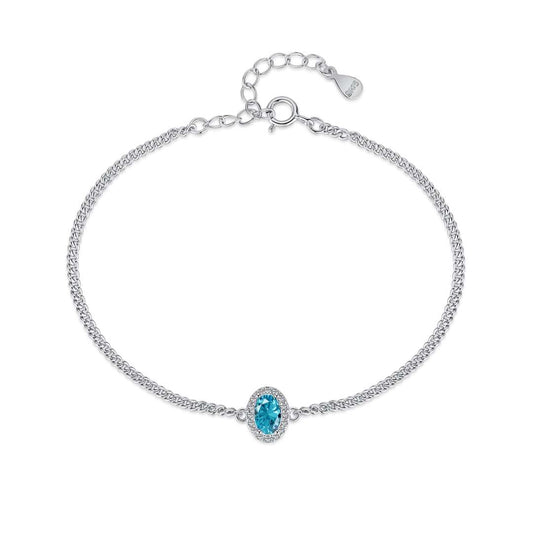 [Lumi Jewelry]Exquisite Oval Shape Bracelet