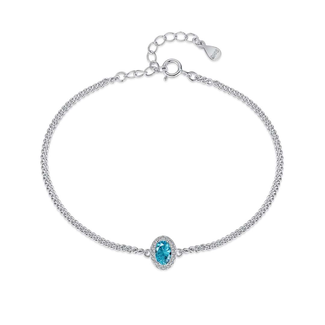 [Lumi Jewelry]Exquisite Oval Shape Bracelet