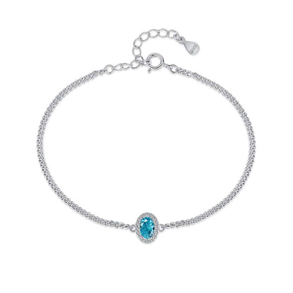[Lumi Jewelry]Exquisite Oval Shape Bracelet