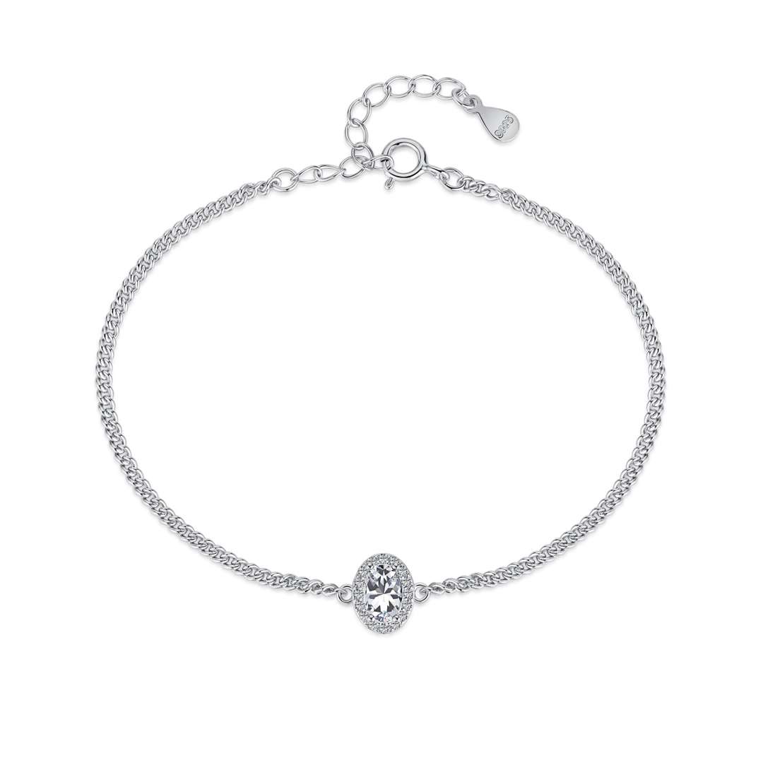 [Lumi Jewelry]Exquisite Oval Shape Bracelet