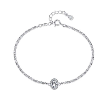 [Lumi Jewelry]Exquisite Oval Shape Bracelet