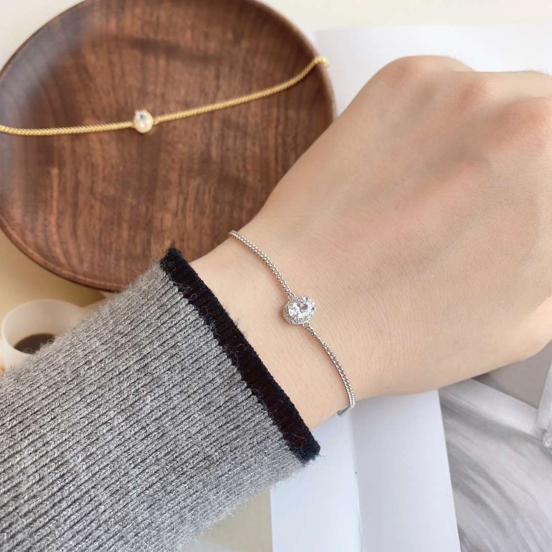 [Lumi Jewelry]Exquisite Oval Shape Bracelet
