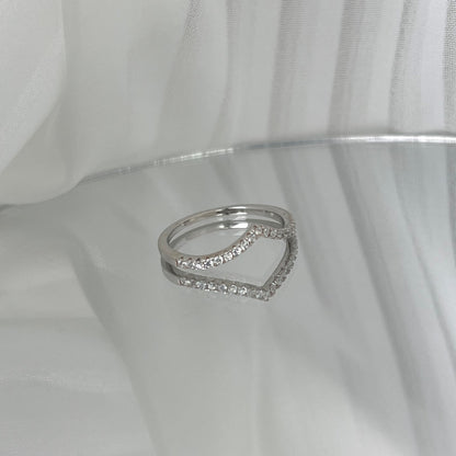 [Lumi Jewelry]Elaborate Tennis Band Ring