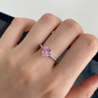 [Lumi Jewelry]2.0 Carat Dazzling Lustrous Heart Cut Lover Ring