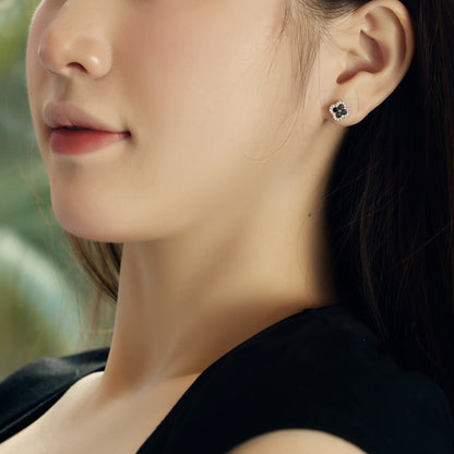 [Lumi Jewelry]Four-Leaf Clover Flower Shaped Earrings