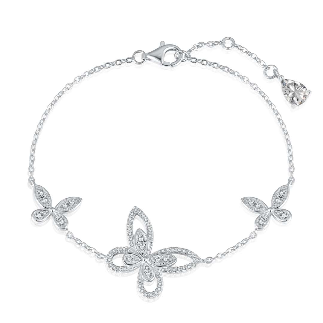 [Lumi Jewelry]Delicate Butterfly Pendant Bracelet