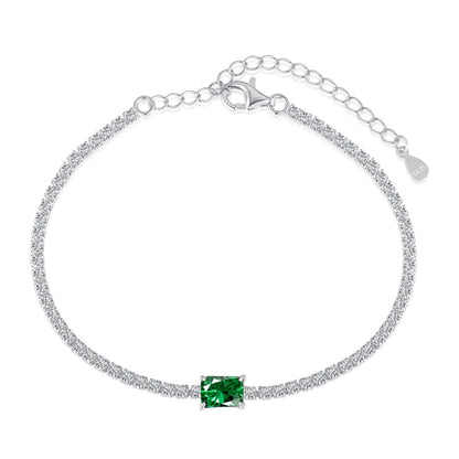 [Lumi Jewelry]1.0 Carat Unique Emerald Cut Banquet Bracelet