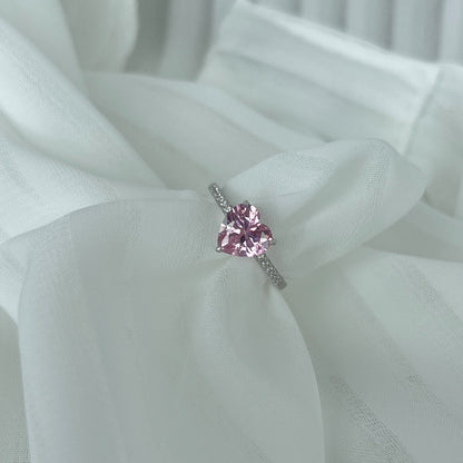 [Lumi Jewelry]2.0 Carat Dazzling Lustrous Heart Cut Lover Ring