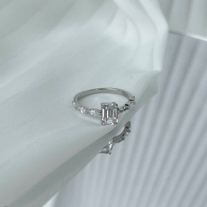 [Lumi Jewelry]1.0 Carat Dainty Resplendent Radiant Cut Daily Ring