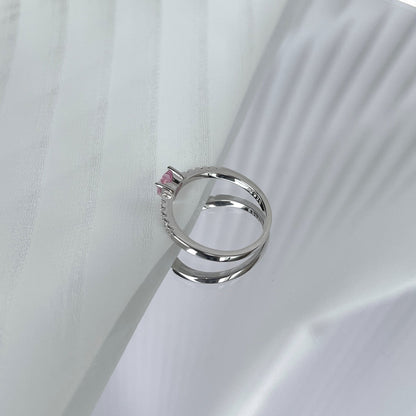 [Lumi Jewelry]0.5 Carat CaratEternity Charming Heart Shape Lover Ring