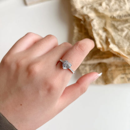 [Lumi Jewelry]2.0 Carat Dazzling Lustrous Heart Cut Lover Ring