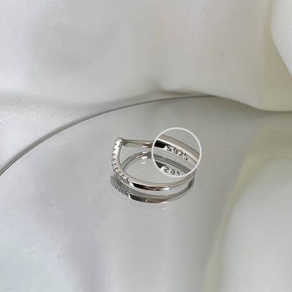 [Lumi Jewelry]Elaborate Tennis Band Ring