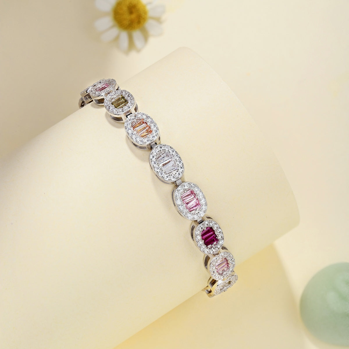 [Lumi Jewelry]Exquisite Ornate Emerald Cut Daily Bracelet